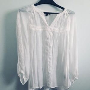 Zac & Rachel Boho Sheer dressy detailed top NWT